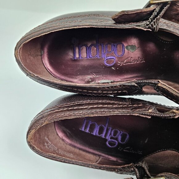 Indigo by Clarks Lea Sylvie II Retro Mary Jane Round Toe Chunky Heel Pump 7.5 - Picture 8 of 11